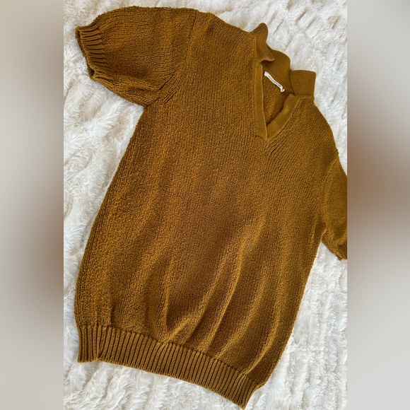 Misha & Puff Cotton Boucle Monday Polo Sweater - Picture 4 of 8